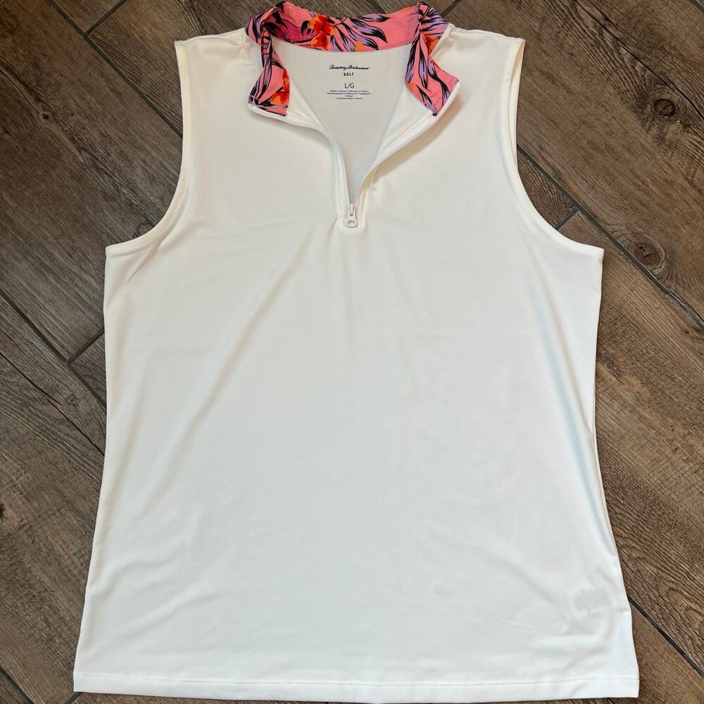 Tommy Bahama Performance‎ 1/4 zip golf tank Women's size Large